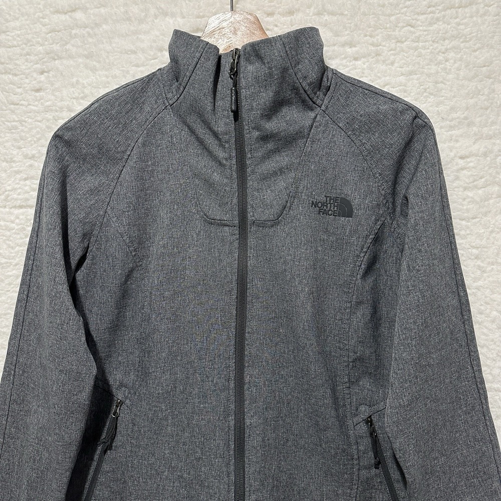 The North Face Windwall Soft Shell Women's Heather Gray Full Zip Jacket Size M/M - Picture 4 of 15